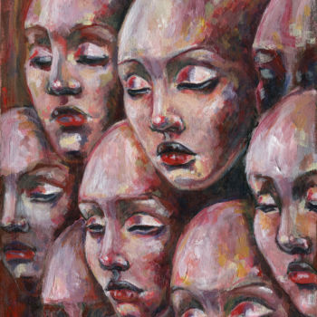 Картина под названием "After Munch" - Mariya Markina, Подлинное произведение искусства, Акрил