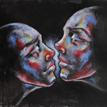 Рисунок под названием "The second before" - Mariya Markina, Подлинное произведение искусства, Пастель
