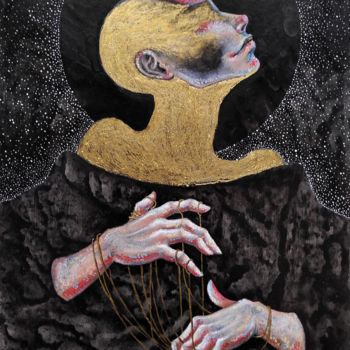 Картина под названием "My threads" - Mariya Markina, Подлинное произведение искусства, Пастель