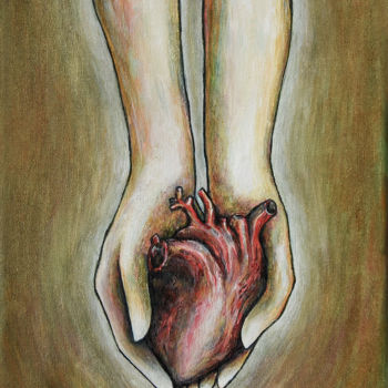 Malerei mit dem Titel "My heart is in your…" von Mariya Markina, Original-Kunstwerk, Öl