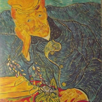 Pintura intitulada "Retrato de Dr. Gach…" por Mariza Sbrissa, Obras de arte originais, Acrílico