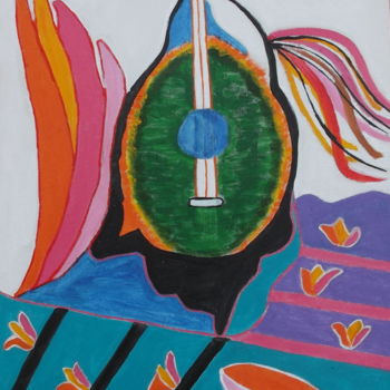 Pintura intitulada "Violão XI" por Mariza Sbrissa, Obras de arte originais, Acrílico