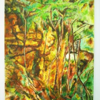 Pintura intitulada "A Mata - Paul Cézan…" por Mariza Sbrissa, Obras de arte originais
