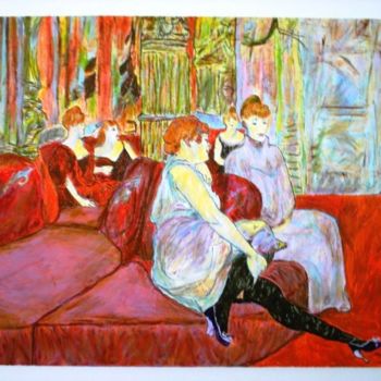 Pintura intitulada "As Mademoiselles -…" por Mariza Sbrissa, Obras de arte originais