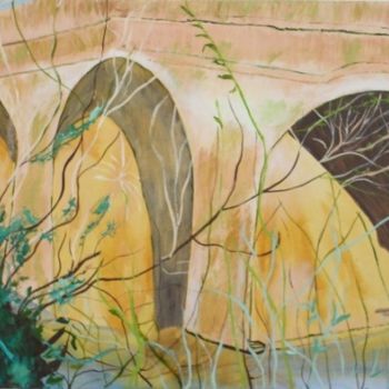 Pintura intitulada "A Ponte" por Mariza Sbrissa, Obras de arte originais, Acrílico