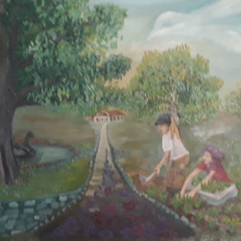 Painting titled "CISNE  NEGRO." by Mariza Tomaz  Soares, Original Artwork, Pencil