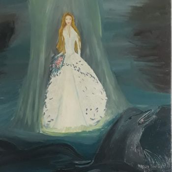 Pittura intitolato "Abduzida" da Mariza Tomaz  Soares, Opera d'arte originale, Olio