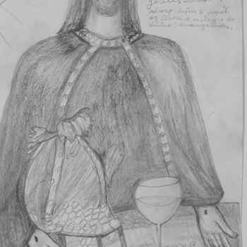 Desenho intitulada "O senhor da Gloria" por Mariza Tomaz  Soares, Obras de arte originais, Lápis
