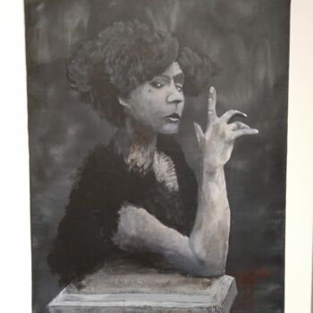 Painting titled "Colette" by Marjolaine Perreau, Original Artwork, Acrylic Mounted on Wood Stretcher frame