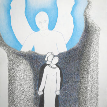 Zeichnungen mit dem Titel "Easter and the Arch…" von Marjolein Gamble, Original-Kunstwerk, Bleistift