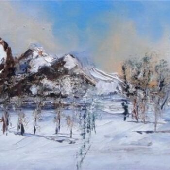 Painting titled "panoramiques ,image…" by Marjyne, Original Artwork, Oil