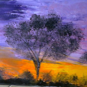 Peinture intitulée "coucher-soleil-2.jpg" par Marjyne, Œuvre d'art originale, Huile