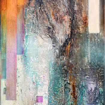 Schilderij getiteld "Abstract #8850" door Mark De Kievit, Origineel Kunstwerk, Acryl Gemonteerd op Frame voor houten brancard