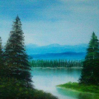 Pintura titulada "Lago" por Mark Matta, Obra de arte original, Oleo