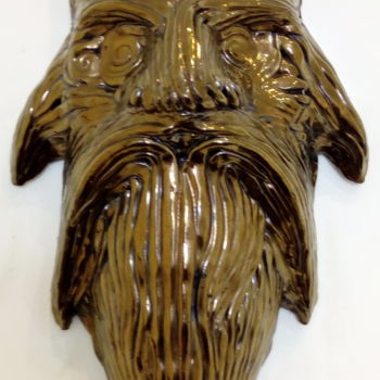 Sculpture titled "Water Elemental King" by Mark Raymond Majchrzak, Original Artwork, Ceramics