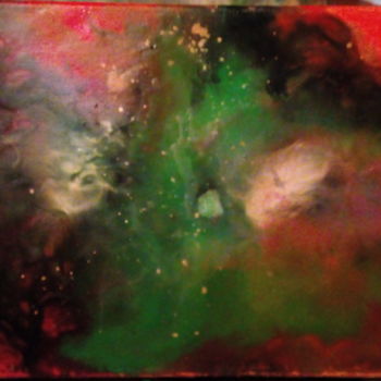 Malerei mit dem Titel "Galaxy" von Mark Raymond Majchrzak, Original-Kunstwerk, Enkaustik