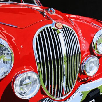 Painting titled "jaguar-mk-ii.jpg" by Mark Roberts, Original Artwork, Acrylic