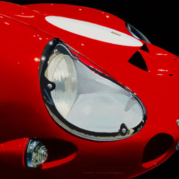 Peinture intitulée "Ferrari 250 GTO" par Mark Zanker, Œuvre d'art originale, Huile