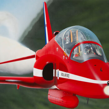 Painting titled "Red 6" by Mark Zanker, Original Artwork, Gouache