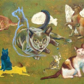 Pintura intitulada "Cats" por Markantonio, Obras de arte originais, Óleo