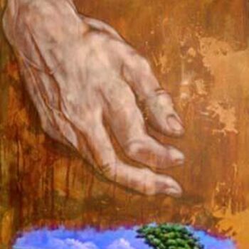 Painting titled "David´s hand" by Markantonio, Original Artwork, Oil