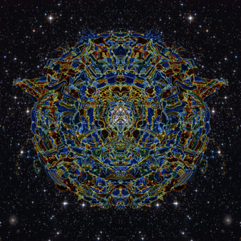 Digitale Kunst getiteld "3-outer-space-manda…" door Michael Schwahn, Origineel Kunstwerk