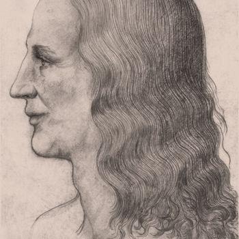Disegno intitolato "4-leonardo-face-rec…" da Michael Schwahn, Opera d'arte originale, Fotografia digitale