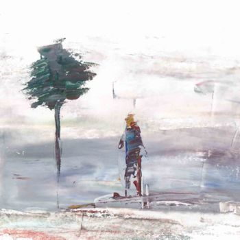 Peinture intitulée "Мой друг дерево" par Mark Kozyrev, Œuvre d'art originale, Huile