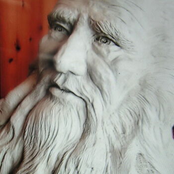 "Leonardo da Vinci" başlıklı Heykel Marko Anna tarafından, Orijinal sanat, Kil