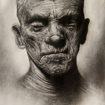 Desenho intitulada "The Mummy" por Marko Karadjinovic, Obras de arte originais, Lápis