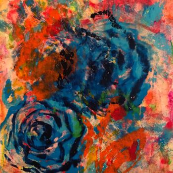 Pintura intitulada "Blue Roses" por Marko Slavica, Obras de arte originais