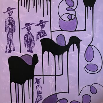 Pintura intitulada "Violet Surrealism" por Marko Slavica, Obras de arte originais