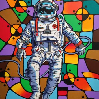 "*Astronauta*" başlıklı Tablo Markus tarafından, Orijinal sanat, Akrilik