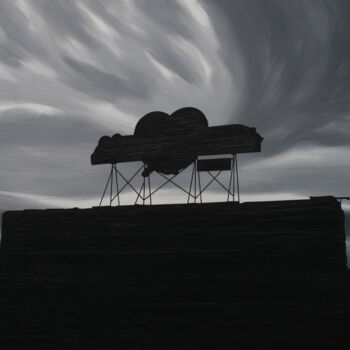 绘画 标题为“Land VI” 由Markus Honerla, 原创艺术品, 油 安装在木质担架架上