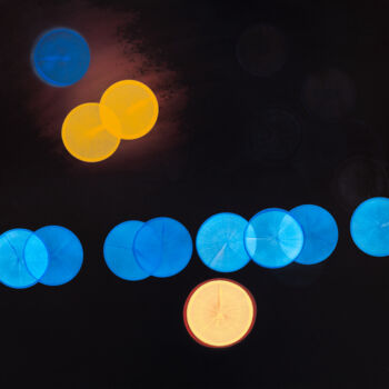 Malerei mit dem Titel "Lichter XX" von Markus Honerla, Original-Kunstwerk, Lack Auf Keilrahmen aus Holz montiert