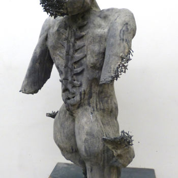 Sculpture titled "face-obscure-iv-dos…" by Markus Nine, Original Artwork