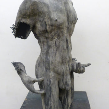 Sculpture intitulée "face-obscure-iv-pro…" par Markus Nine, Œuvre d'art originale