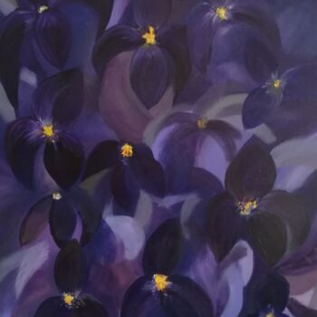 Schilderij getiteld "iris" door Marleen, Origineel Kunstwerk, Acryl