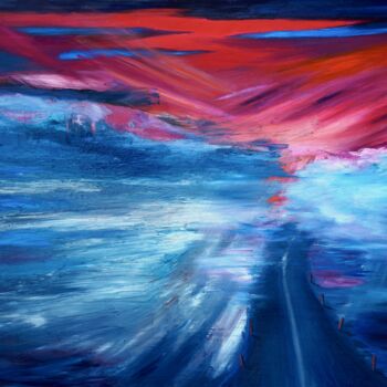 Malerei mit dem Titel "Ring Road" von Marlen Schindler, Original-Kunstwerk, Öl