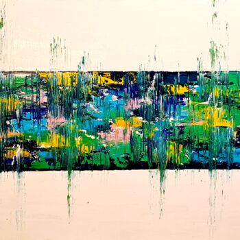 Painting titled "Colorpowerful héris…" by Marlène Bonnaffé, Original Artwork, Acrylic Mounted on Wood Stretcher frame