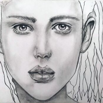 Drawing titled "MILA" by Marlène Regazzoni (MaOni), Original Artwork, Graphite