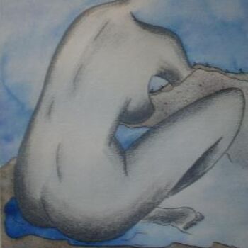 Peinture intitulée "* Sous la Dune *" par Marlen Guérin, Œuvre d'art originale, Huile