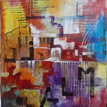 Картина под названием "Abstract ALM" - Marly Genuino, Подлинное произведение искусства, Акрил
