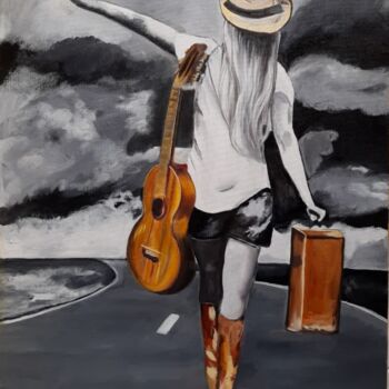 Painting titled "Another trip" by Marly Genuino, Original Artwork, Oil