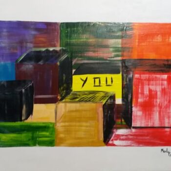 Painting titled "You" by Marly Genuino, Original Artwork, Acrylic