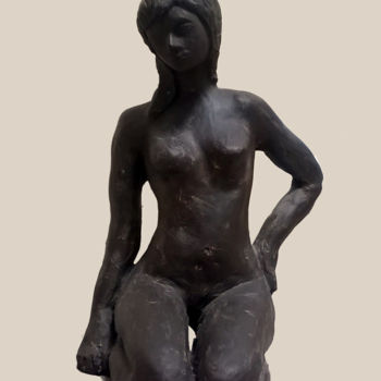 Sculpture intitulée "Déesse inconnue" par Séverine Garry, Œuvre d'art originale, Terre cuite