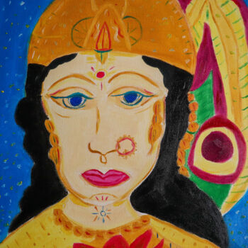 Painting titled "Divine Mother" by Marnie Delblond, Original Artwork, Oil