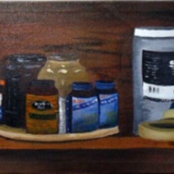 Peinture intitulée ""Art Shelf" orignal…" par Michael Arnold, Œuvre d'art originale, Huile