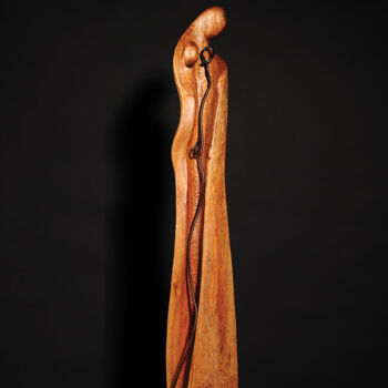 Sculpture titled "Fertile Womb" by Maroun Hakim, Original Artwork, Wood