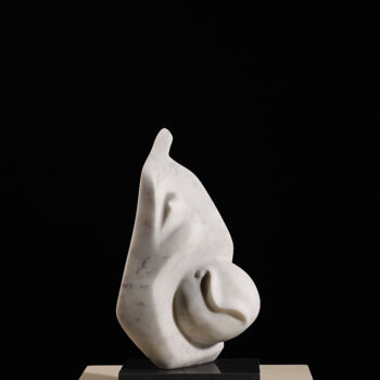 Sculpture titled "By Love I Exist" by Maroun Hakim, Original Artwork, Stone